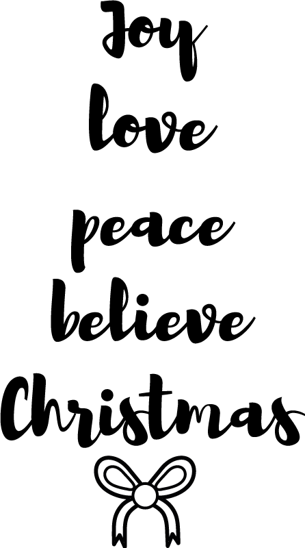 Joy, Love Christmas sticker - TenStickers