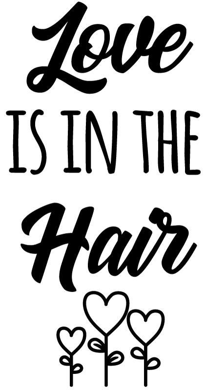 Love is in the hair Make up wall stickers - TenStickers