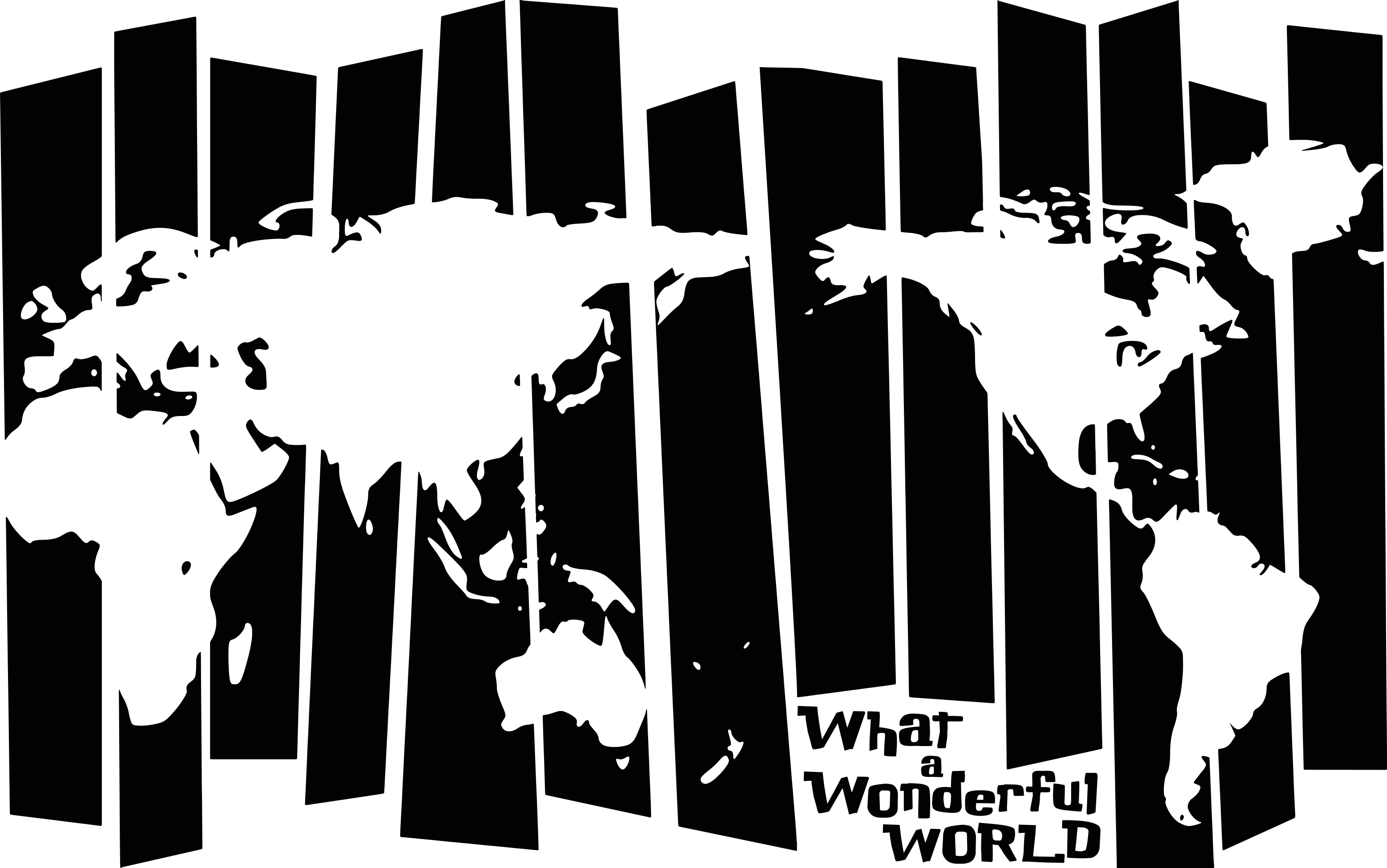 Vintage panel world map wall decal - TenStickers