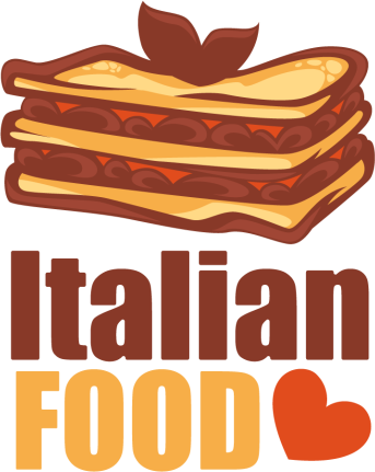 イタリア料理ラザニアカントリーステッカー - TENSTICKERS