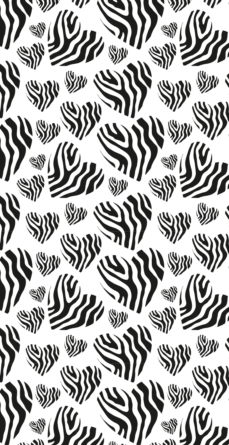 Kuhlschrank Aufkleber Zebra Tierdruck Herz Tenstickers