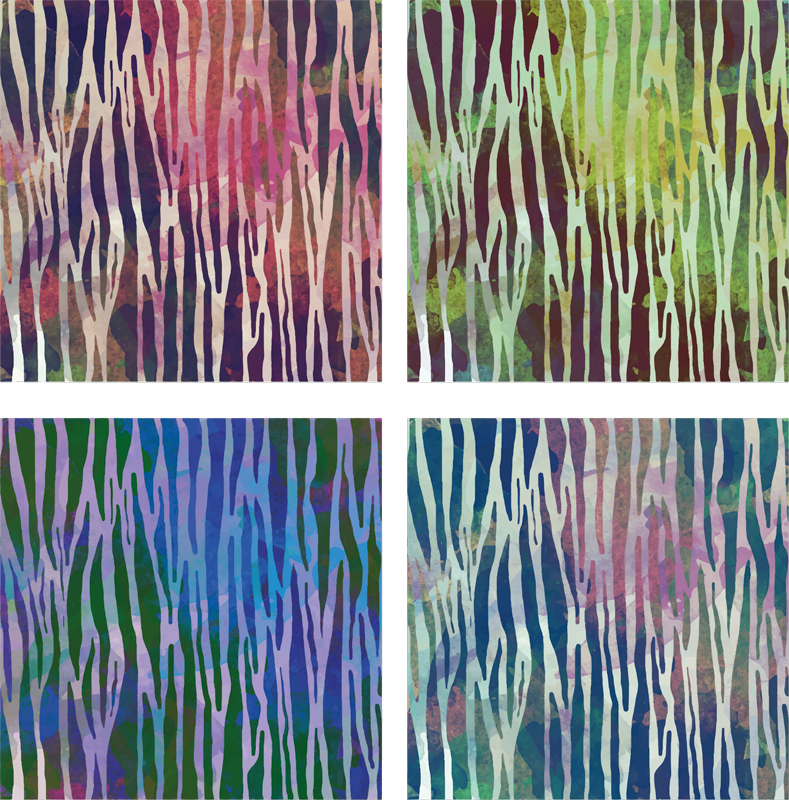 Azulejos adhesivos textura cebra abstracta - TenVinilo