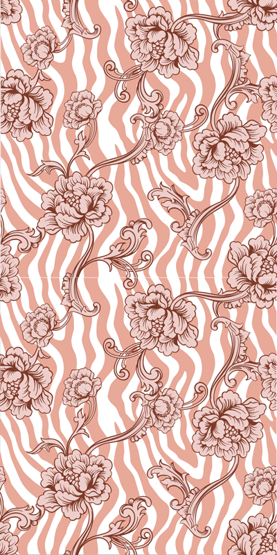 Zebra ir gėlių koralų samsung lipdukai - „Tenstickers“