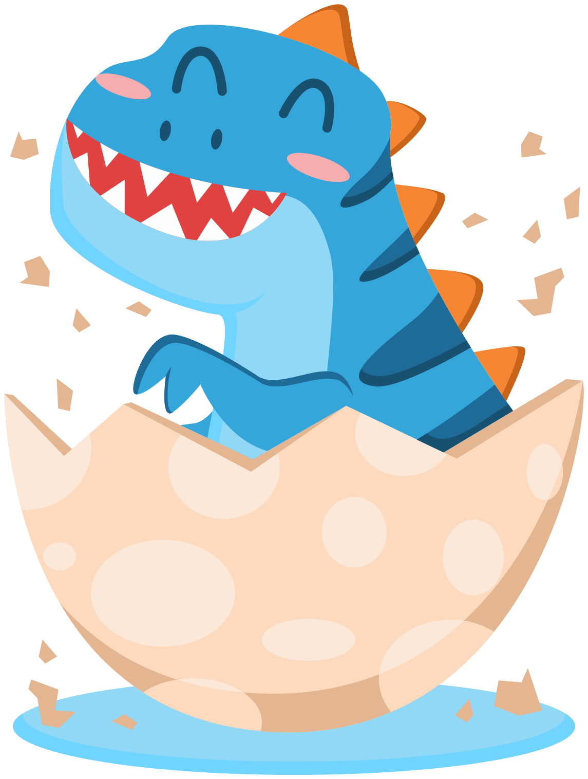 Baby Dino Coming Out Of Egg Dragon Sticker Tenstickers