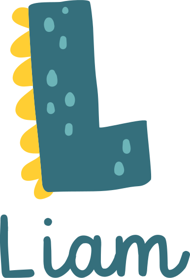 Autocolante personalizável e nome de dinossauro - TenStickers