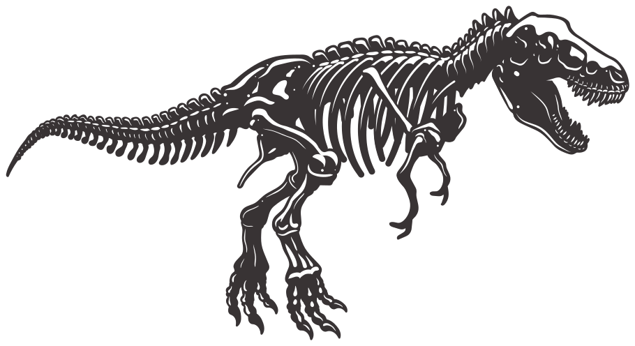 恐竜の骨格恐竜のウォールステッカー Tenstickers