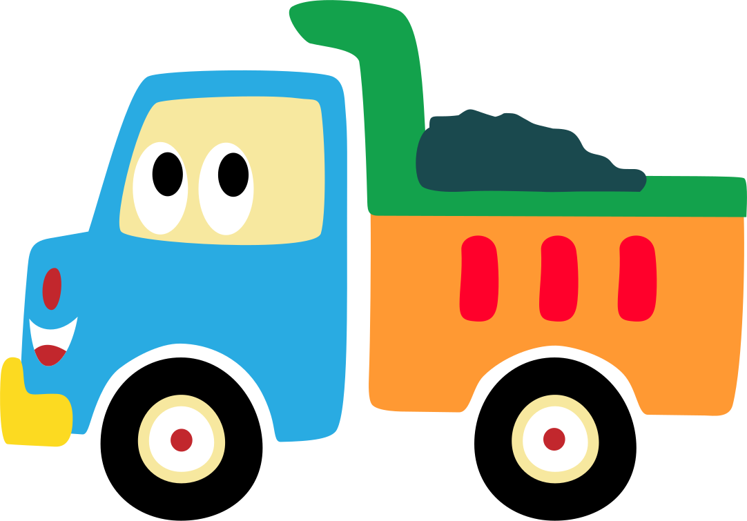 Bright and colourful truck toy sticker - TenStickers