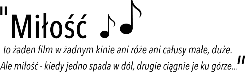 Naklejka na ścianę polskie napisy Cytat z piosenki happysad - TenStickers