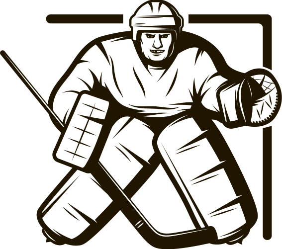 Sticker Muraux Sport Gardien de but de hockey sur glace - TenStickers