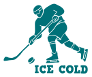 Ice cold silhouette hockey wall sticker - TenStickers