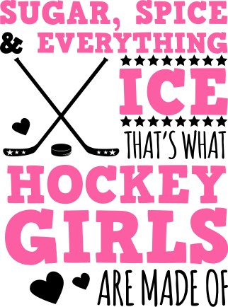 Sugar, Spice, Hockey Girls wall sticker - TenStickers