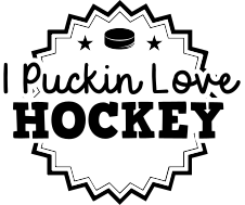 Puckin love hockey wall decal - TenStickers