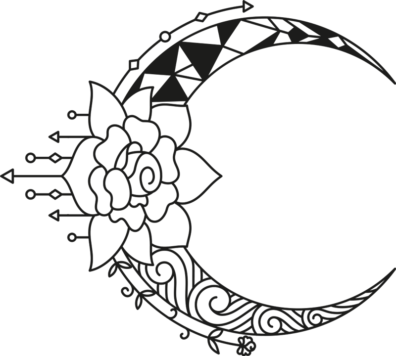 Sticker Fleur Mandala noir et blanc - TenStickers