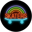 Rainbow skate wall sticker - TenStickers