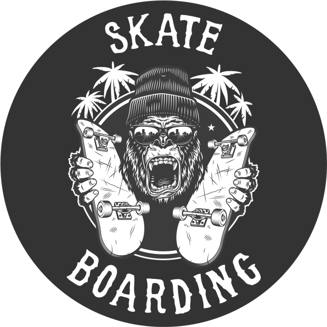 Skate stamp sticker for walls - TenStickers