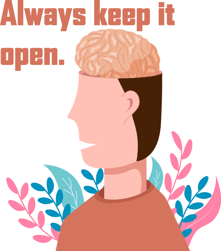 Always Keep it Open inspirational sticker - TenStickers