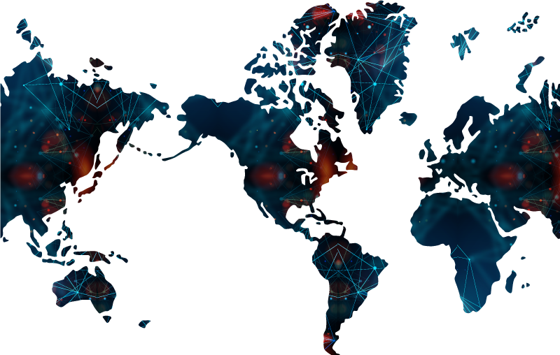 Galaxy America World Map world map wall sticker - TenStickers