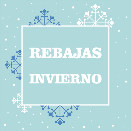 Vinilo rebajas de invierno con copos - TenVinilo