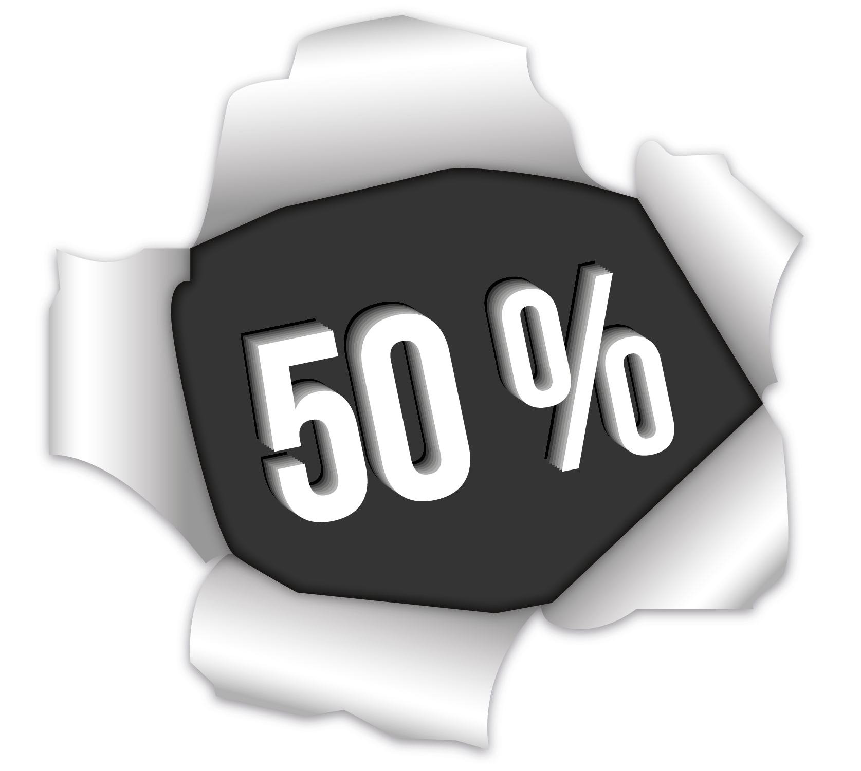 Ripped Sale window sticker - TenStickers