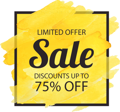 Yellow Sale Window Sticker Tenstickers