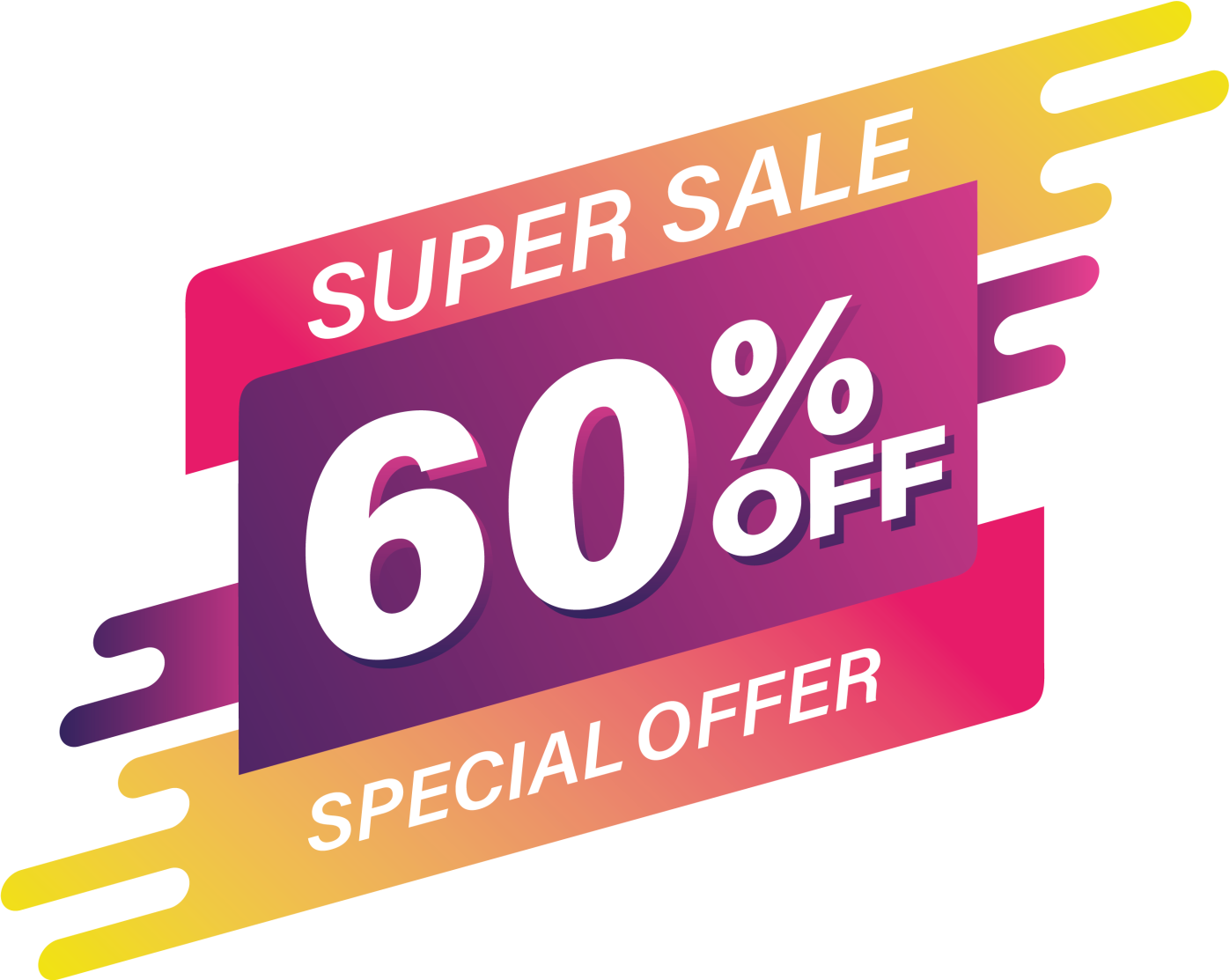 Sunset Super Sale window sticker - TenStickers