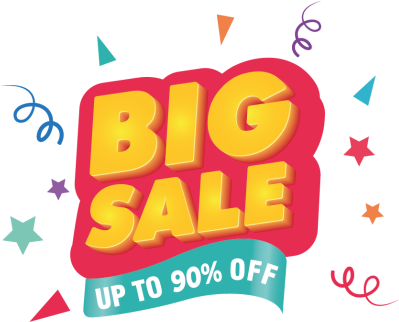 Big Sale Confetti window sticker - TenStickers