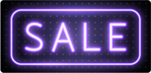 Sale purple light up window sticker - TenStickers