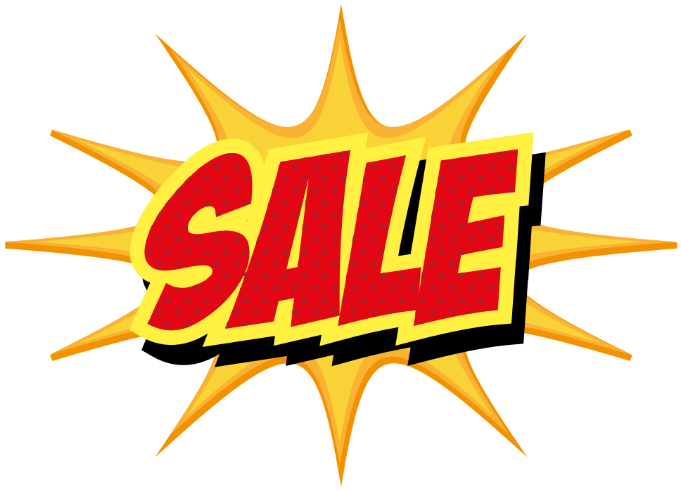 Sale sign comic book window decal - TenStickers