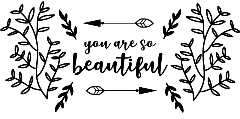 You're so beautiful bright arrows sticker - TenStickers