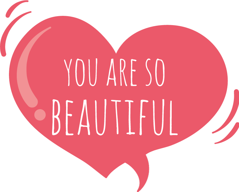You are so beautiful speech bubble popular saying decal - TenStickers
