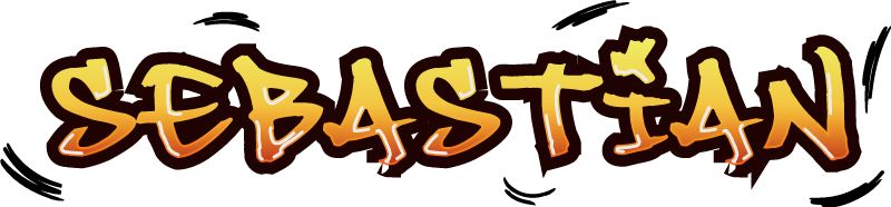 Vinilo urban Graffiti naranja y amarillo - TenVinilo