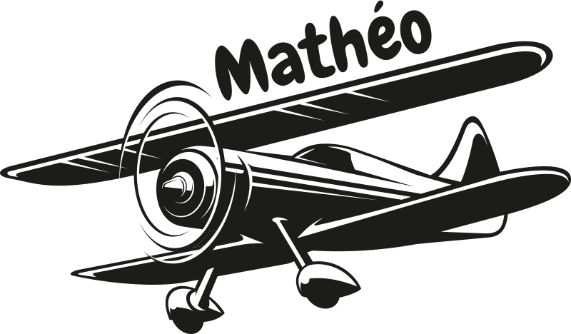 贴纸 老式飞机装饰 - TenStickers