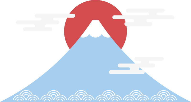 Sticker mural nature montagne style asiatique - TenStickers
