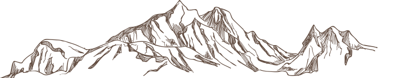 Skiss berg på vit bakgrund dekal - Tenstickers