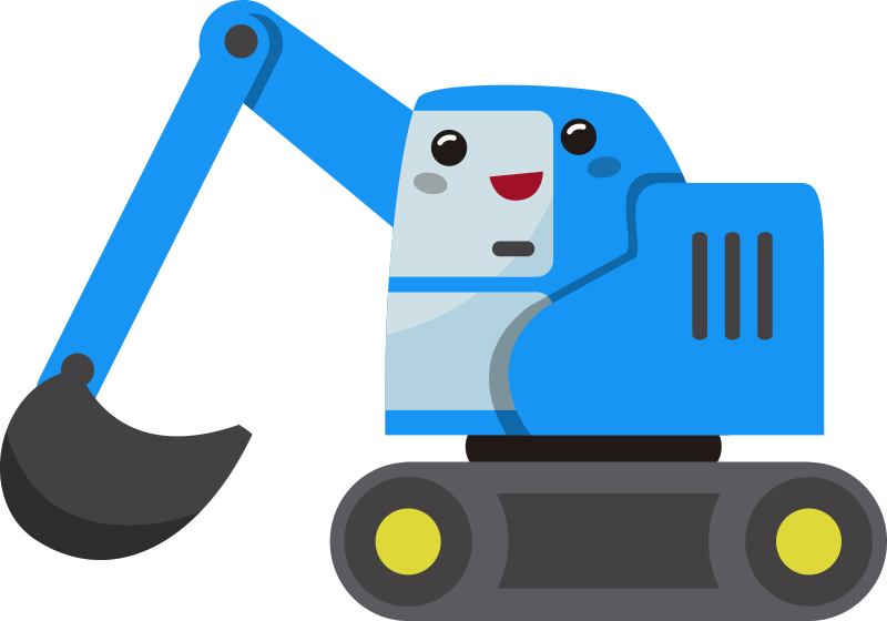 Kinderzimmer Wandtattoo Bedruckter bagger für kinder - TenStickers