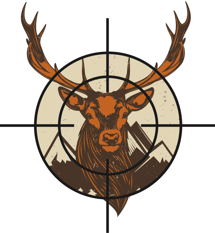 Deer Skull Target Hunting Car Bumper Sticker Decal  "SIZES" 
