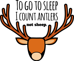 Hunter counts antlers animal wall sticker - TenStickers