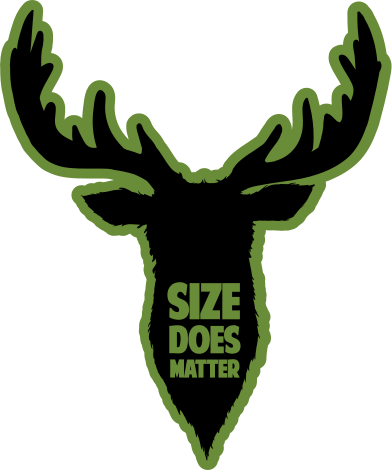 Size does matter hunter wall sticker - TenStickers
