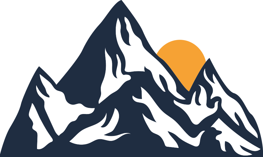 Autocolant de perete munți și soare natură - TenStickers