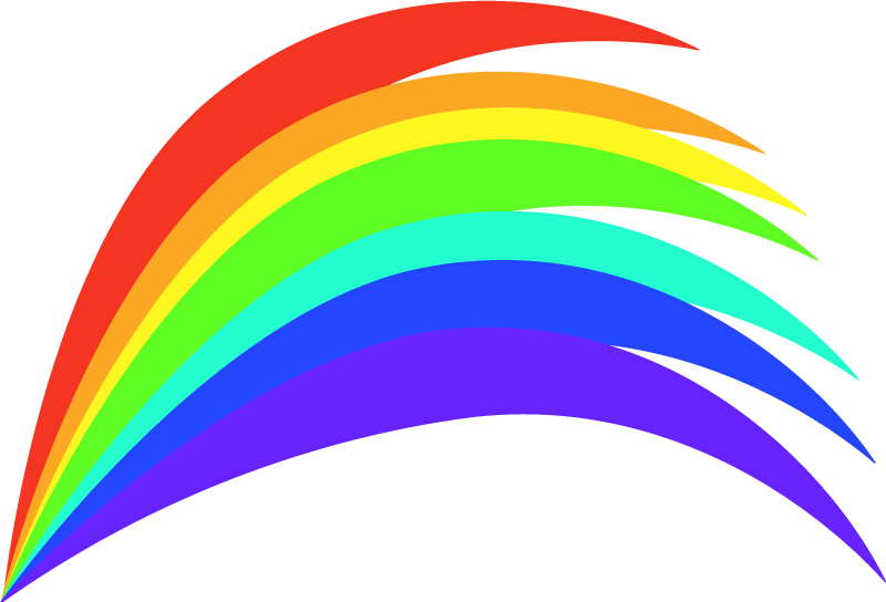 Wandtattoo ornament bunte regenbogenbögen - TenStickers