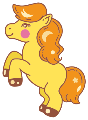 Hest for barn gårdsdyrveggklistremerke - Tenstickers