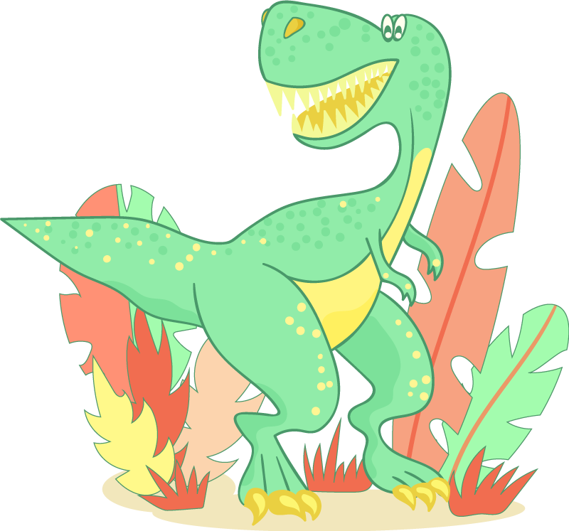 Vinilo de dinosaurio T-Rex artístico - TenVinilo