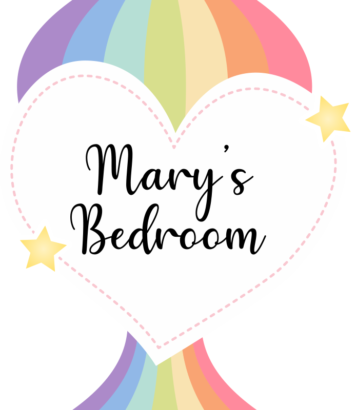 Personalised Rainbow hearts wall sticker - TenStickers