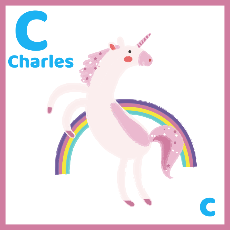 Klistermærke til børn sød enhjørning fantasi - TenStickers