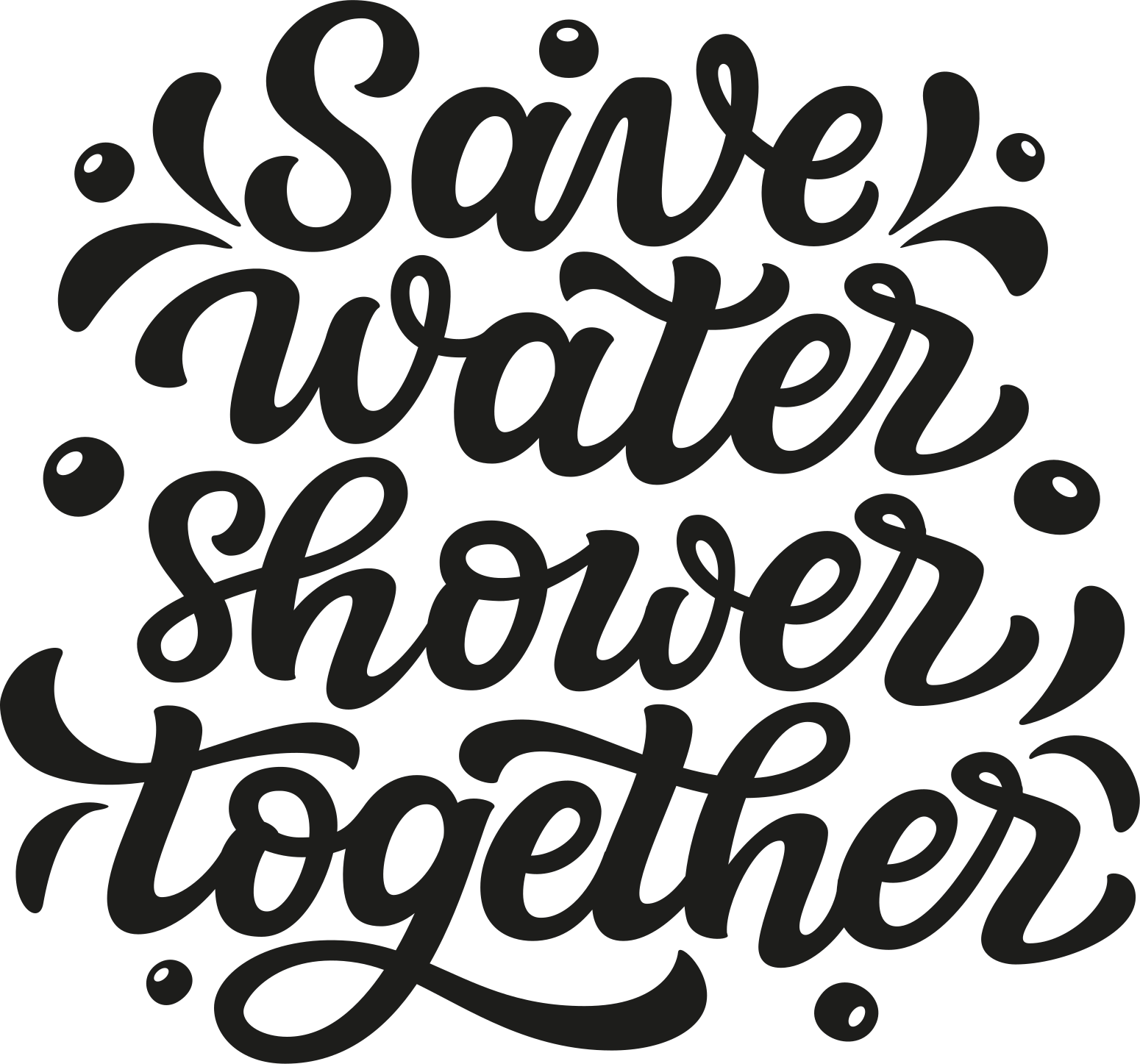 Conserve Water Show Together Shower Door Decal Tenstickers