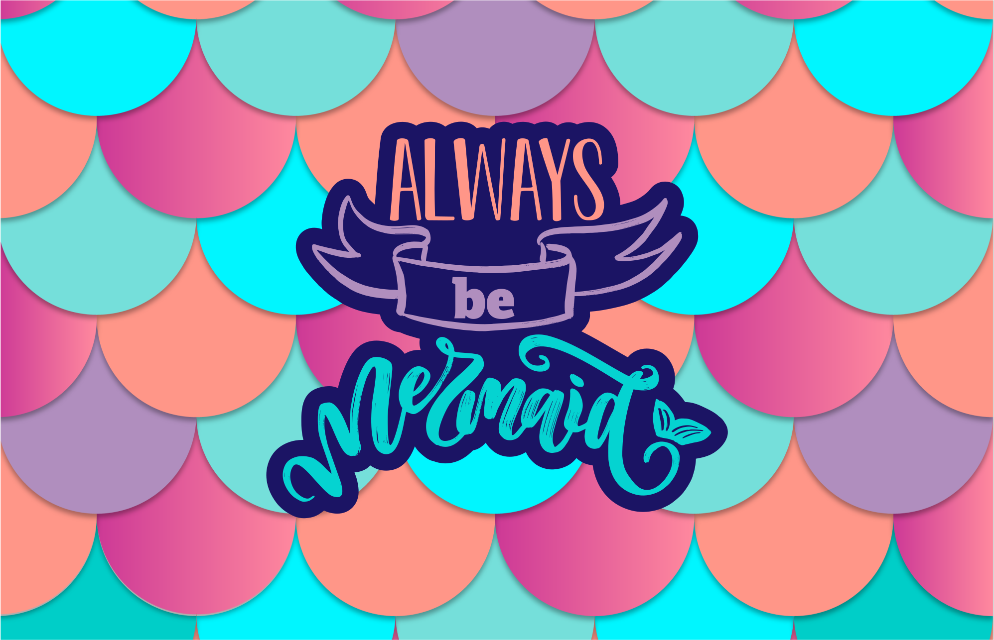 Always be a mermaid shower screen sticker - TenStickers