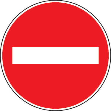 Durchfahrt verboten Symbol Aufkleber 
