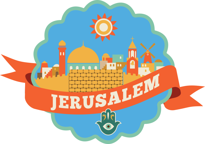 Israel Jerusalem country sticker - TenStickers
