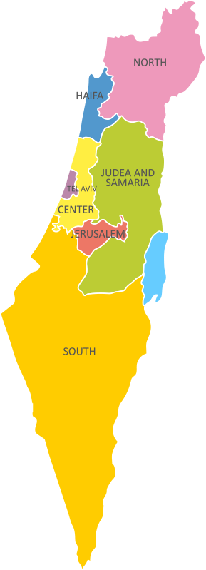 Israel map wall vinyl decal - TenStickers