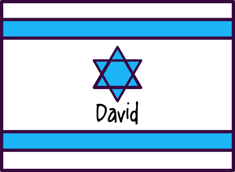 Flag with personalized name Israel sticker - TenStickers